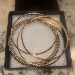 Elegant Gold Bangle Bracelet Set